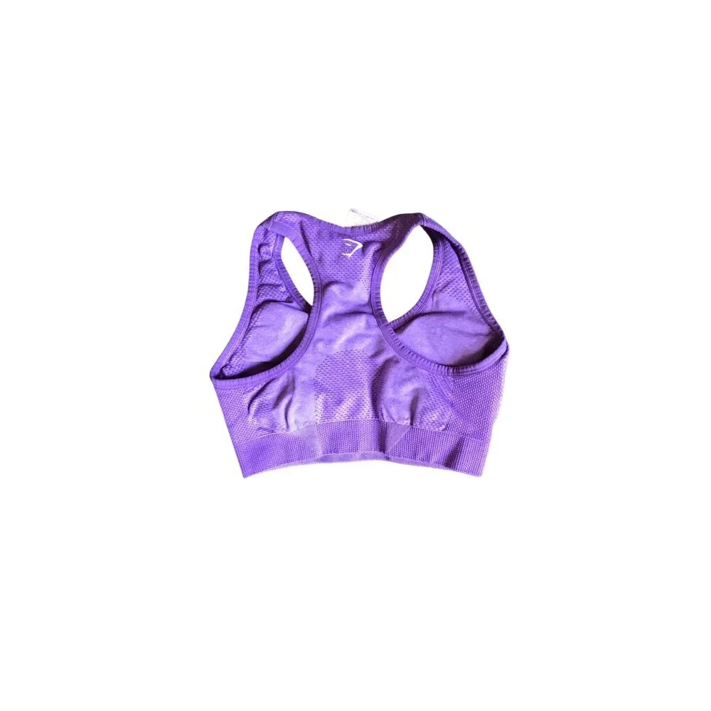 Gymshark Purple and White Racerback Sports Bra - Picture 4 of 5
